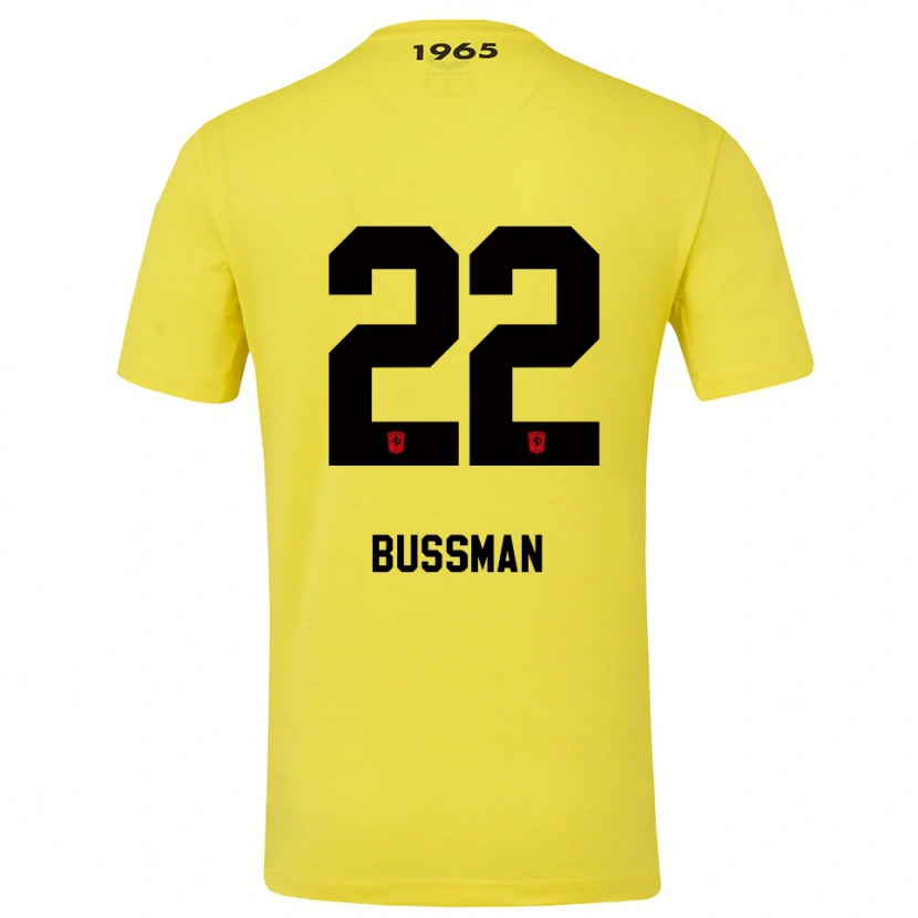 Danxen Kvinder Fiene Bussman #22 Gul Sort Målmandstrøje 2025/26 Trøje T-shirt