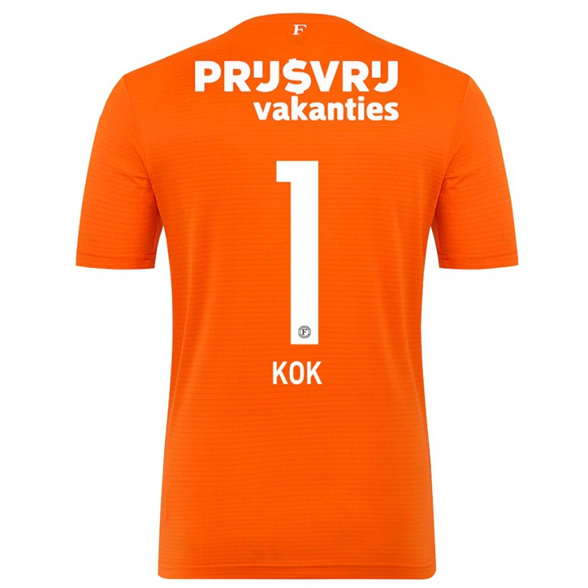 Danxen Kvinder Stefan Kok #1 Orange Sort Målmandstrøje 2025/26 Trøje T-shirt