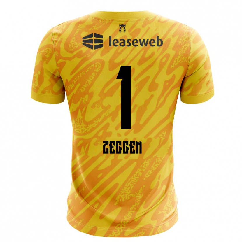 Danxen Kvinder Kiyani Zeggen #1 Orange Gul Sort Målmandstrøje 2025/26 Trøje T-shirt