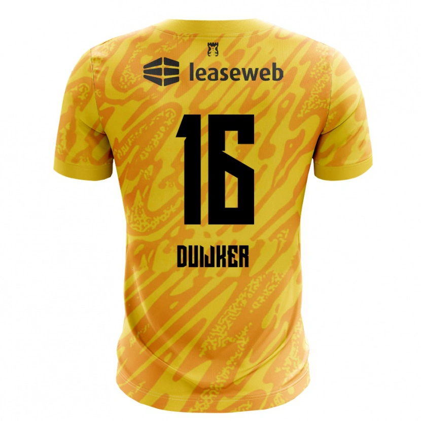 Danxen Kvinder Jaycen Duijker #16 Orange Gul Sort Målmandstrøje 2025/26 Trøje T-shirt
