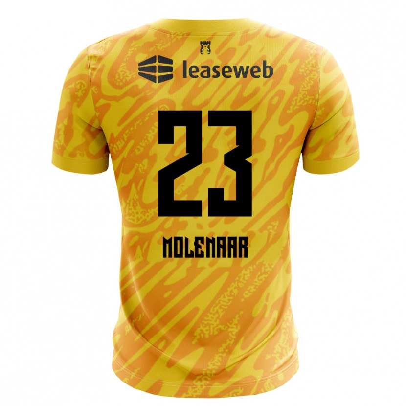 Danxen Kvinder Finn Molenaar #23 Orange Gul Sort Målmandstrøje 2025/26 Trøje T-shirt
