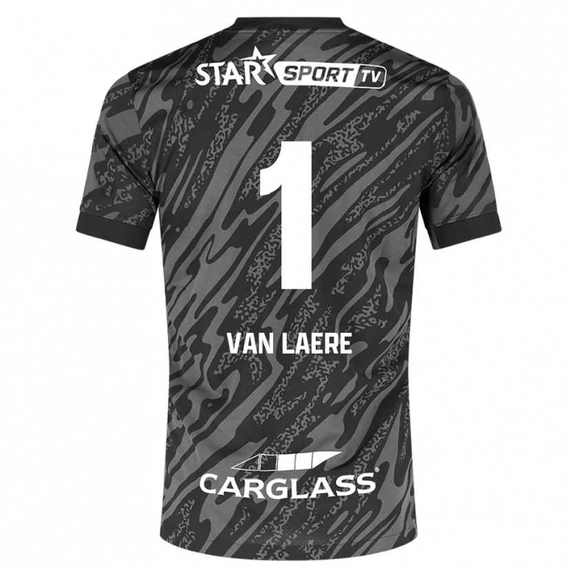 Danxen Kvinder Daan Van Laere #1 Mørkegrå Sort Målmandstrøje 2025/26 Trøje T-shirt