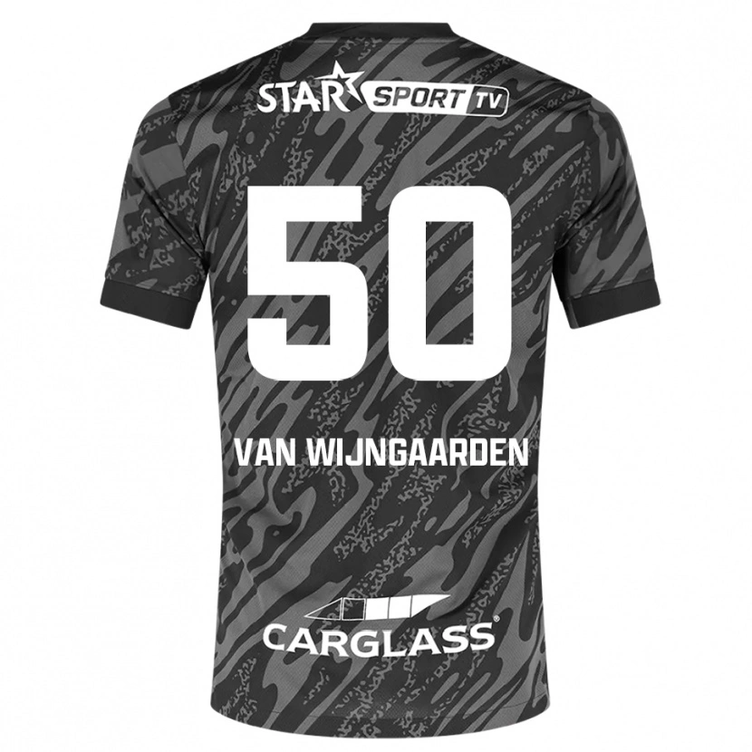 Danxen Kvinder Maren Van Wijngaarden #50 Mørkegrå Sort Målmandstrøje 2025/26 Trøje T-shirt