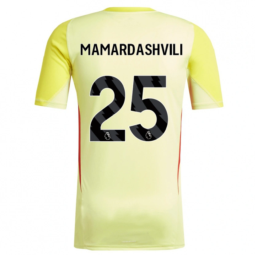 Danxen Kvinder Giorgi Mamardashvili #25 Gul Rød Målmandstrøje 2025/26 Trøje T-shirt
