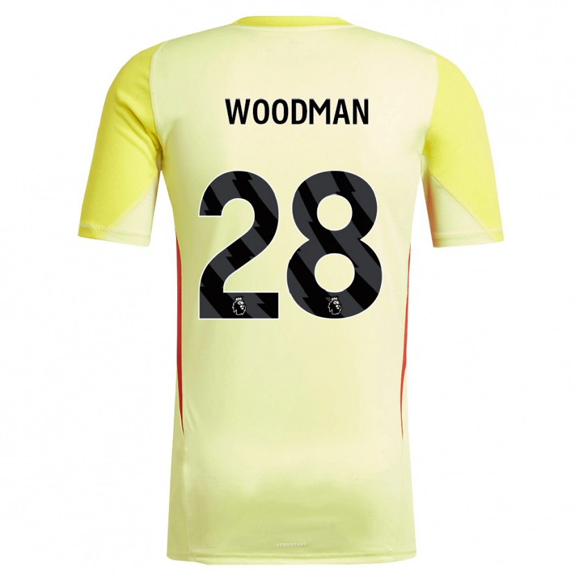 Danxen Kvinder Freddie Woodman #28 Gul Rød Målmandstrøje 2025/26 Trøje T-shirt