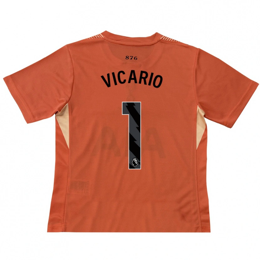 Danxen Kvinder Guglielmo Vicario #1 Orange Sort Målmandstrøje 2025/26 Trøje T-shirt