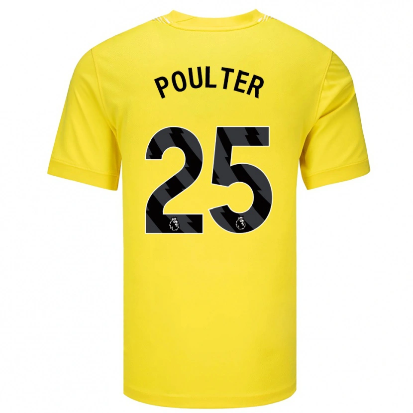 Danxen Kvinder Hannah Poulter #25 Gul Sort Målmandstrøje 2025/26 Trøje T-shirt