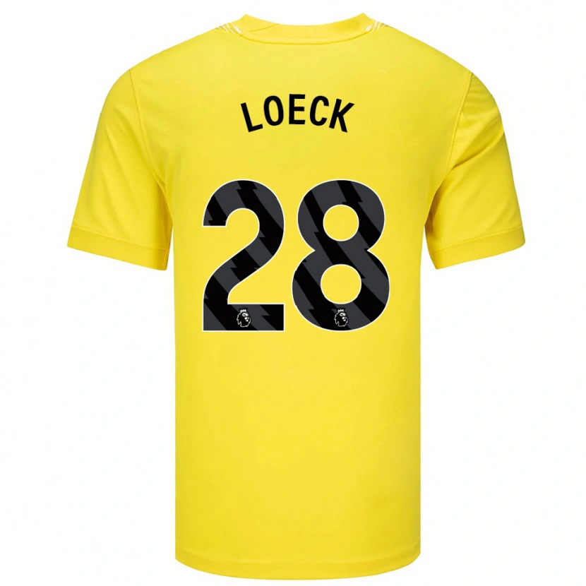 Danxen Kvinder Melina Loeck #28 Gul Sort Målmandstrøje 2025/26 Trøje T-shirt
