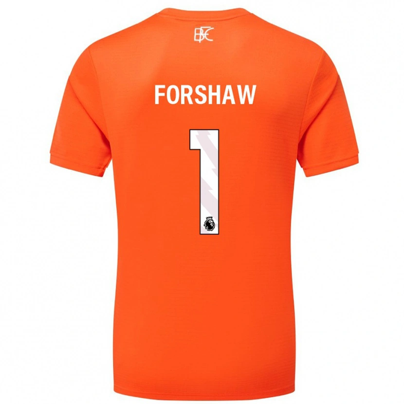 Danxen Kvinder Lewis Forshaw #1 Orange Hvid Målmandstrøje 2025/26 Trøje T-shirt