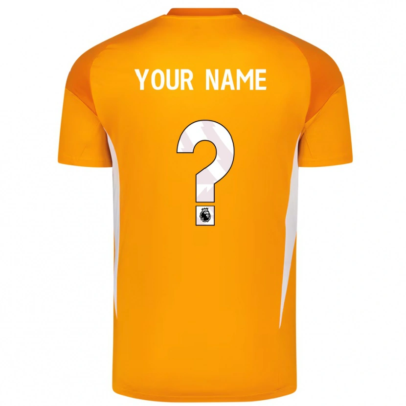 Danxen Kvinder Leeds United Orange Hvid Målmandstrøje 2025/26 Trøje T-shirt