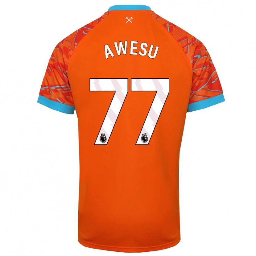 Danxen Kvinder Lanre Awesu #77 Orange Hvid Målmandstrøje 2025/26 Trøje T-shirt
