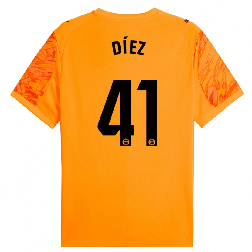 Danxen Kvinder Victor Díez #41 Orange Sort Målmandstrøje 2025/26 Trøje T-shirt