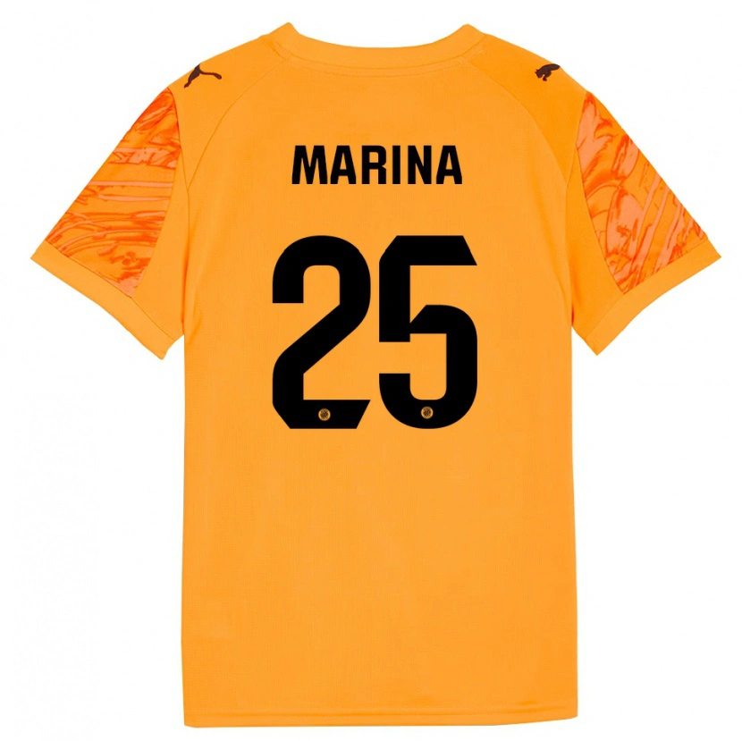 Danxen Kvinder Sergi Marina #25 Orange Sort Målmandstrøje 2025/26 Trøje T-shirt
