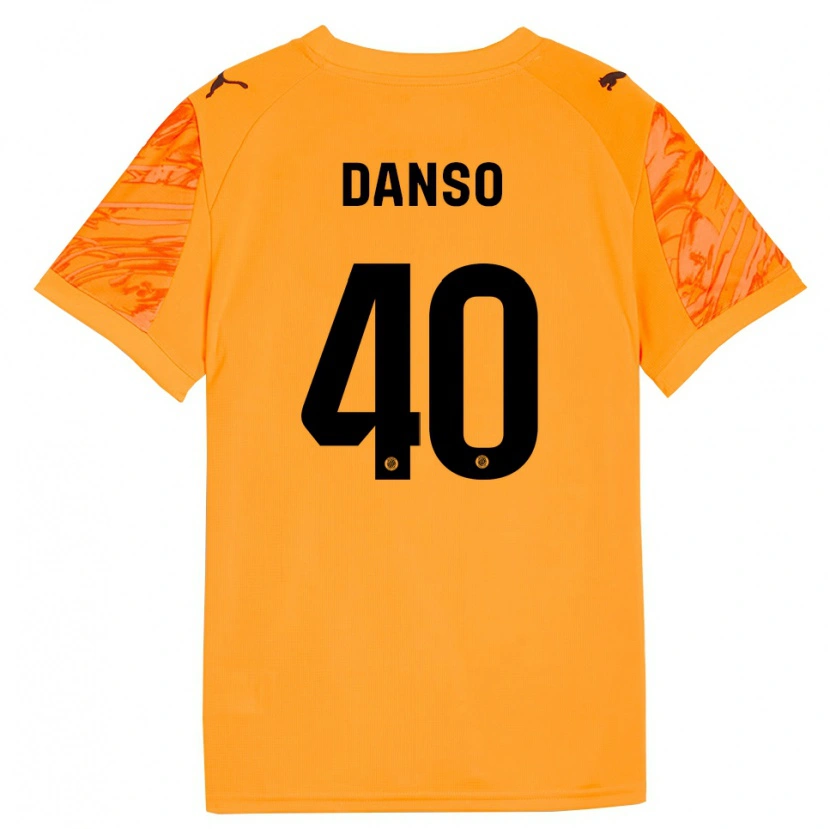 Danxen Kvinder Jordi Danso #40 Orange Sort Målmandstrøje 2025/26 Trøje T-shirt