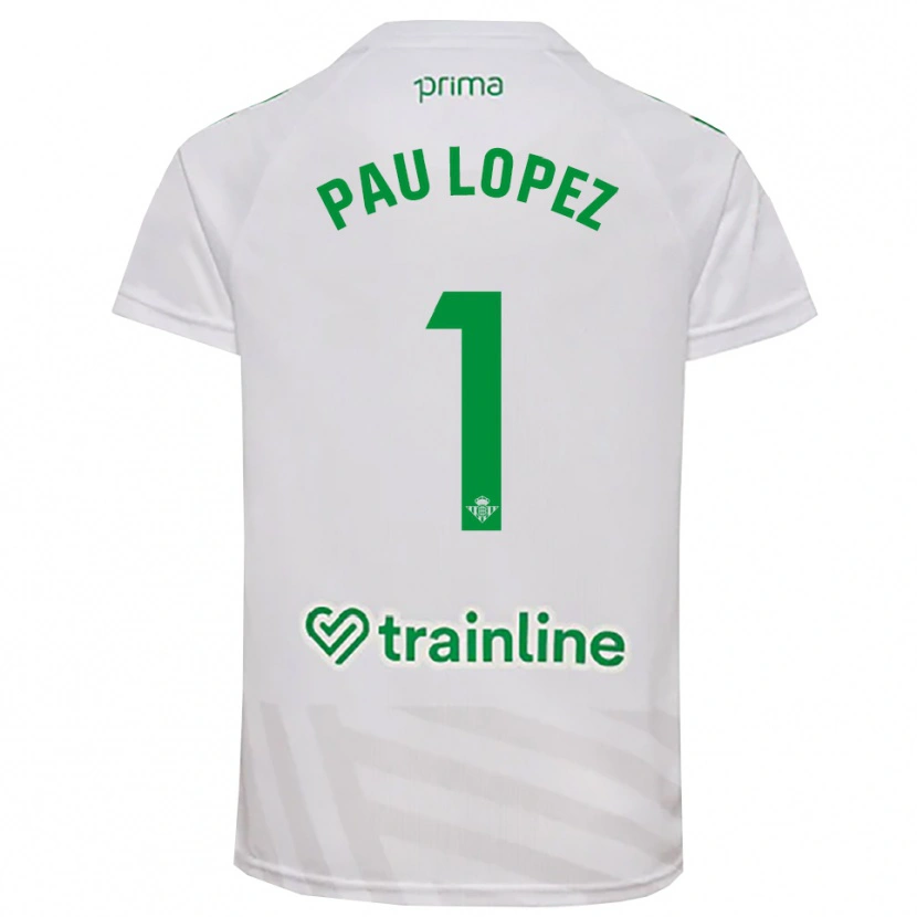 Danxen Kvinder Pau López #1 Hvid Grøn Målmandstrøje 2025/26 Trøje T-shirt