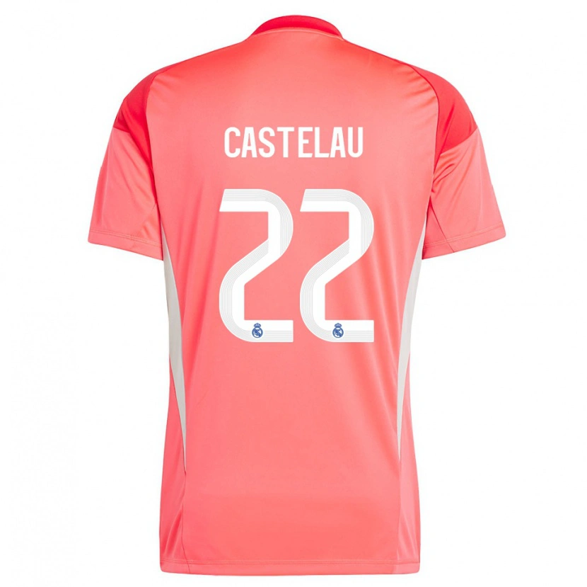 Danxen Kvinder Alber Castelau #22 Orange Rød Hvid Målmandstrøje 2025/26 Trøje T-shirt