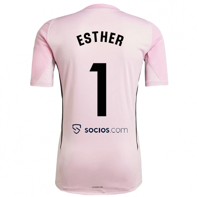 Danxen Kvinder Esther Sullastres Ayuso #1 Pink Sort Målmandstrøje 2025/26 Trøje T-shirt