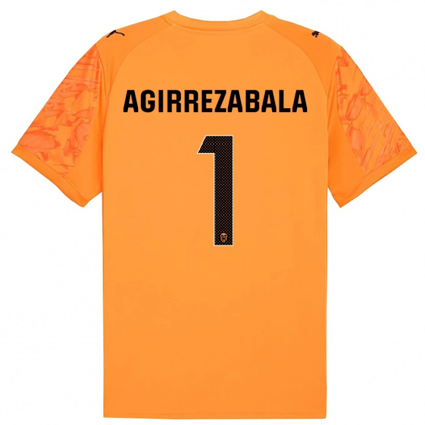 Danxen Kvinder Julen Agirrezabala #1 Orange Sort Målmandstrøje 2025/26 Trøje T-shirt
