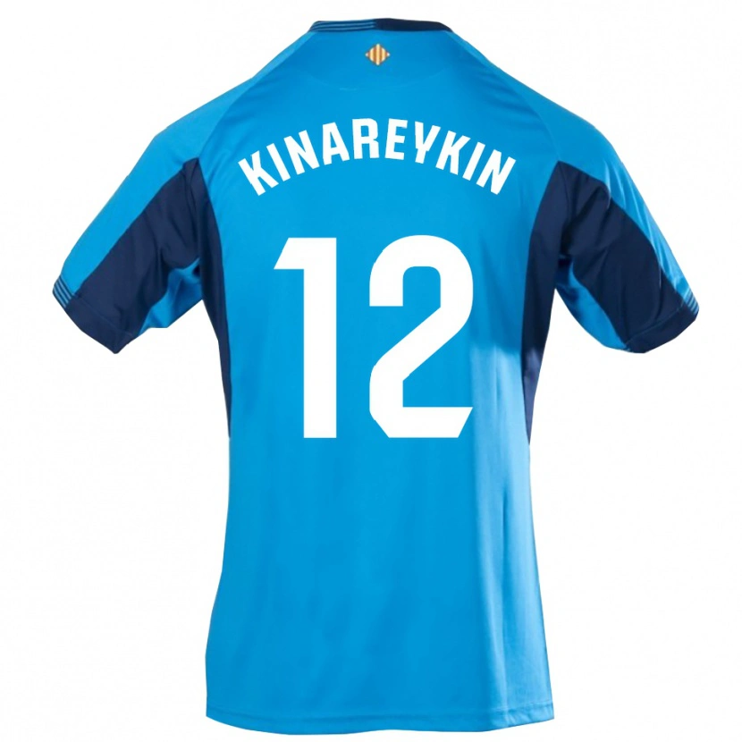 Danxen Kvinder Yakiv Kinareykin #12 Blå Hvid Målmandstrøje 2025/26 Trøje T-shirt