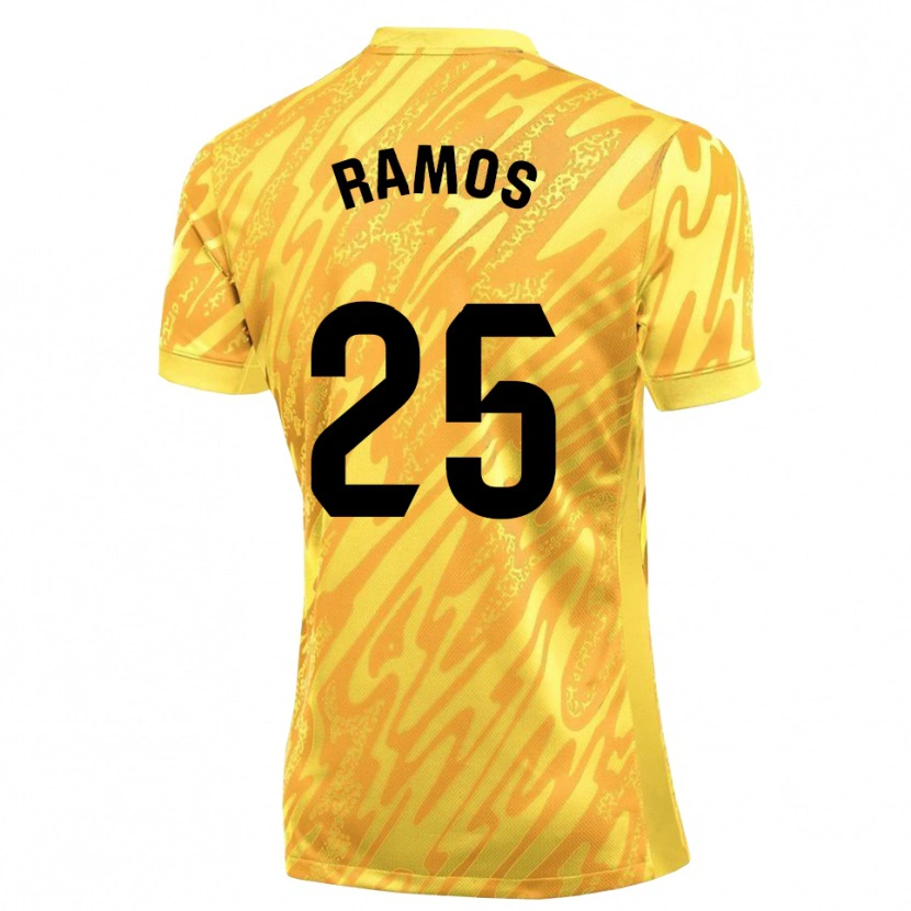 Danxen Kvinder Alejandro Ramos #25 Gul Sort Målmandstrøje 2025/26 Trøje T-shirt