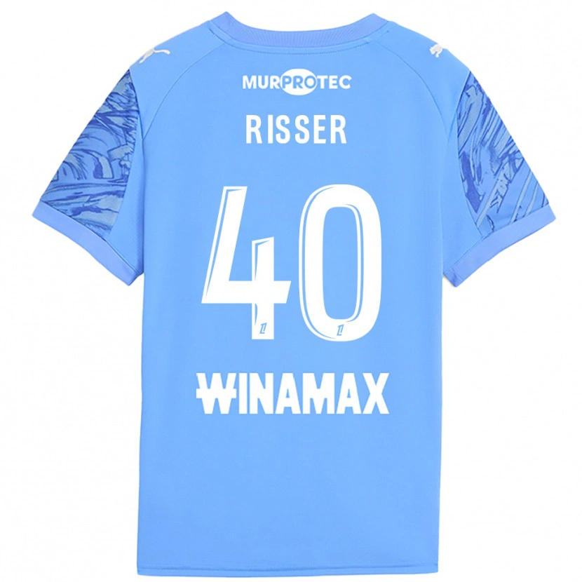 Danxen Kvinder Robin Risser #40 Lyseblå Hvid Målmandstrøje 2025/26 Trøje T-shirt