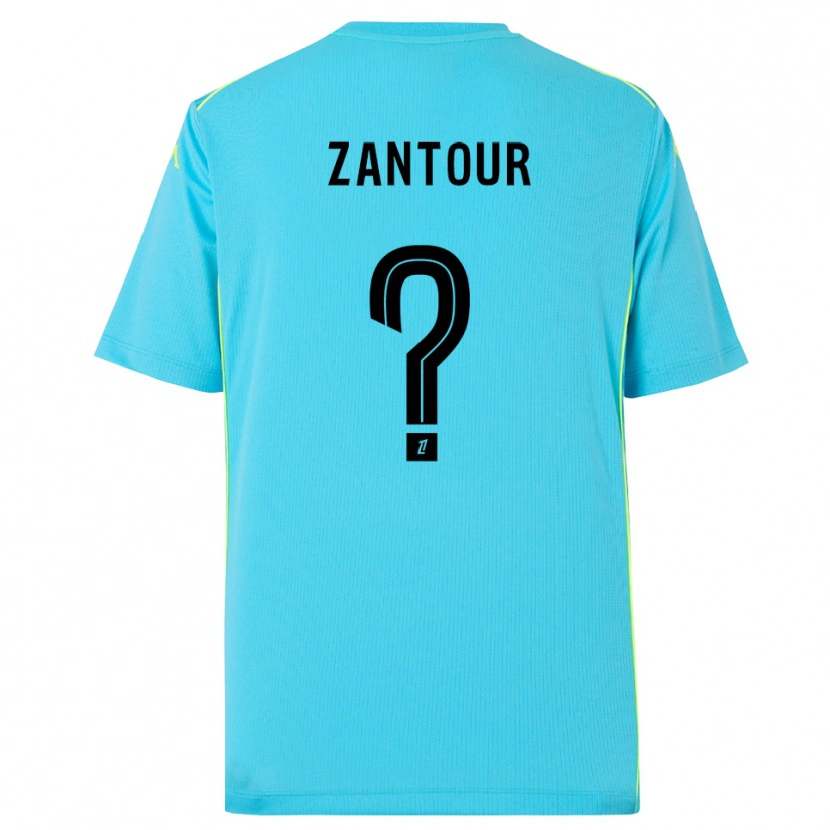 Danxen Kvinder Ishaq Zantour #0 Himmelblå Sort Målmandstrøje 2025/26 Trøje T-shirt