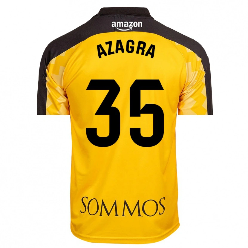 Danxen Kvinder Nico Azagra #35 Gul Sort Målmandstrøje 2025/26 Trøje T-shirt