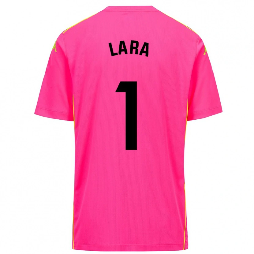 Danxen Kvinder Lara Lara De Las Heras Coello #1 Dyb Pink Sort Målmandstrøje 2025/26 Trøje T-shirt