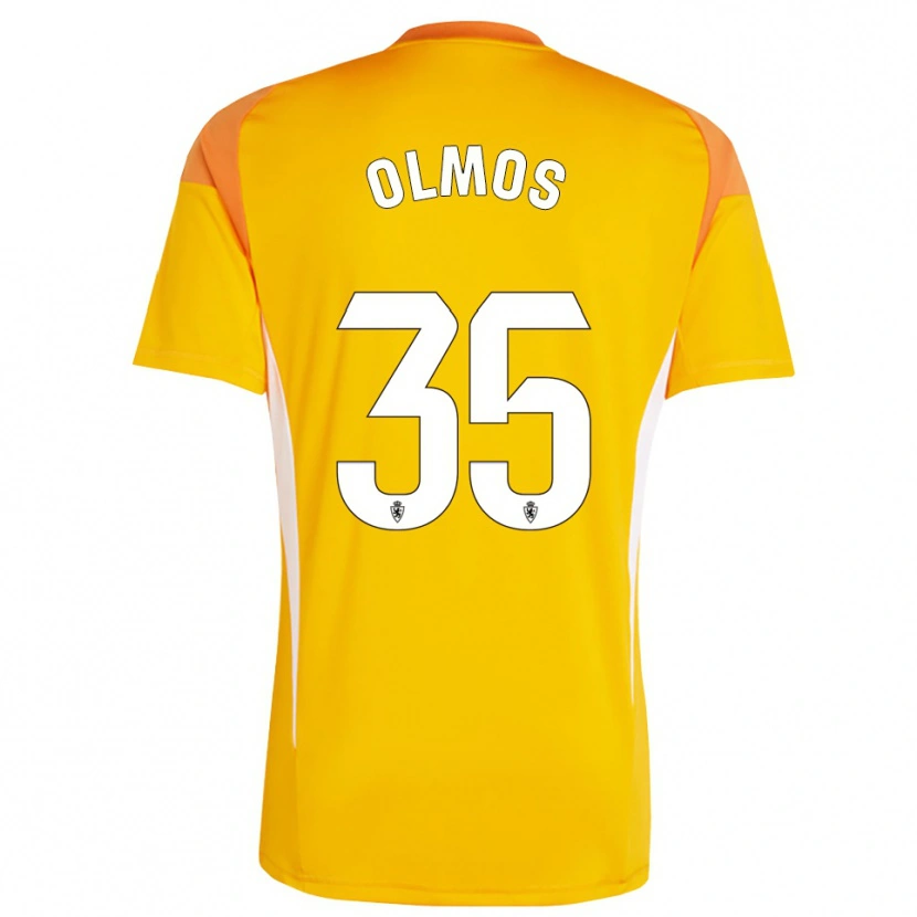 Danxen Kvinder Lucas Olmos #35 Mørk Orange Gul Målmandstrøje 2025/26 Trøje T-shirt