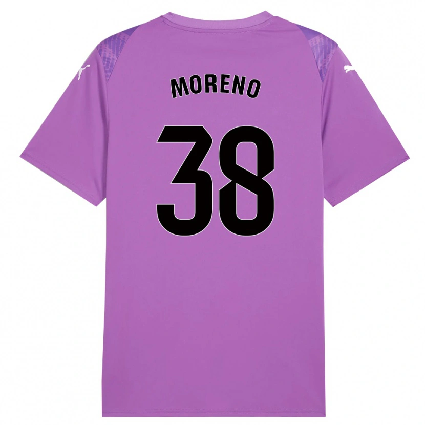 Danxen Kvinder Gerard Moreno #38 Lilla Sort Målmandstrøje 2025/26 Trøje T-shirt