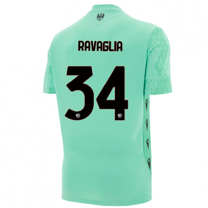Danxen Kvinder Federico Ravaglia #34 Mint Blå Sort Målmandstrøje 2025/26 Trøje T-shirt