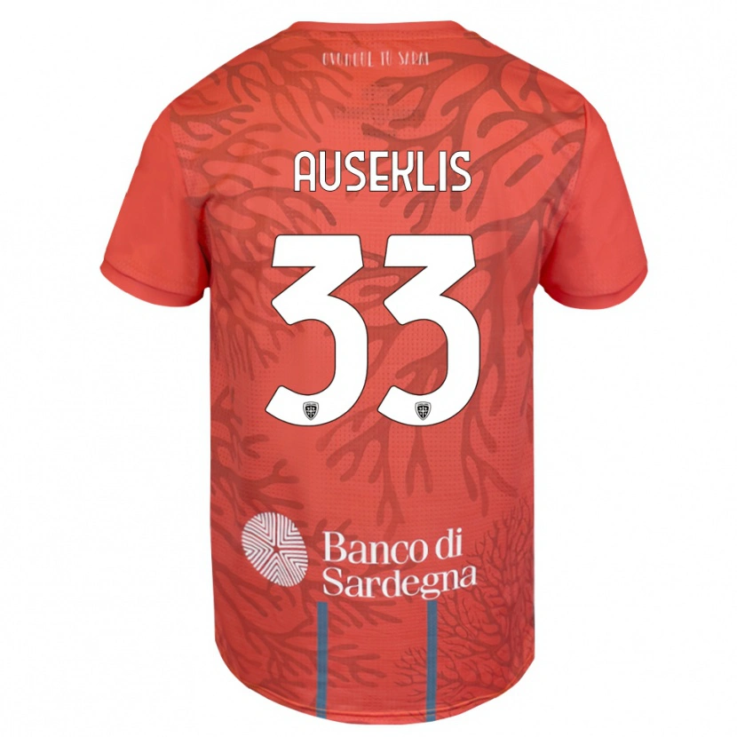 Danxen Kvinder Henrijs Auseklis #33 Orange Rød Hvid Målmandstrøje 2025/26 Trøje T-shirt