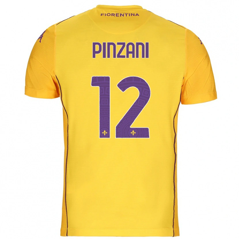 Danxen Kvinder Lorenzo Pinzani #12 Orange Gul Lilla Målmandstrøje 2025/26 Trøje T-shirt