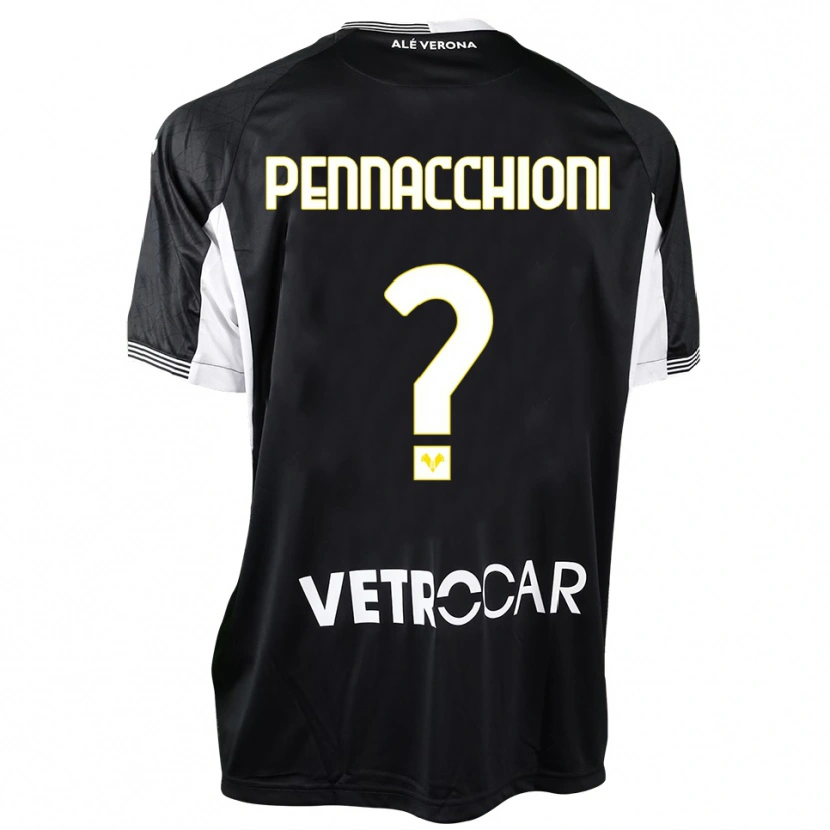 Danxen Kvinder Jacopo Pennacchioni #0 Sort Hvid Målmandstrøje 2025/26 Trøje T-shirt