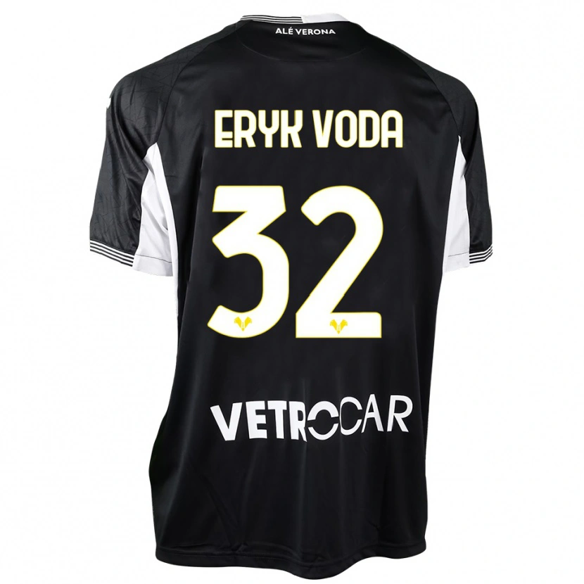 Danxen Kvinder Eryk Vodă #32 Sort Hvid Målmandstrøje 2025/26 Trøje T-shirt