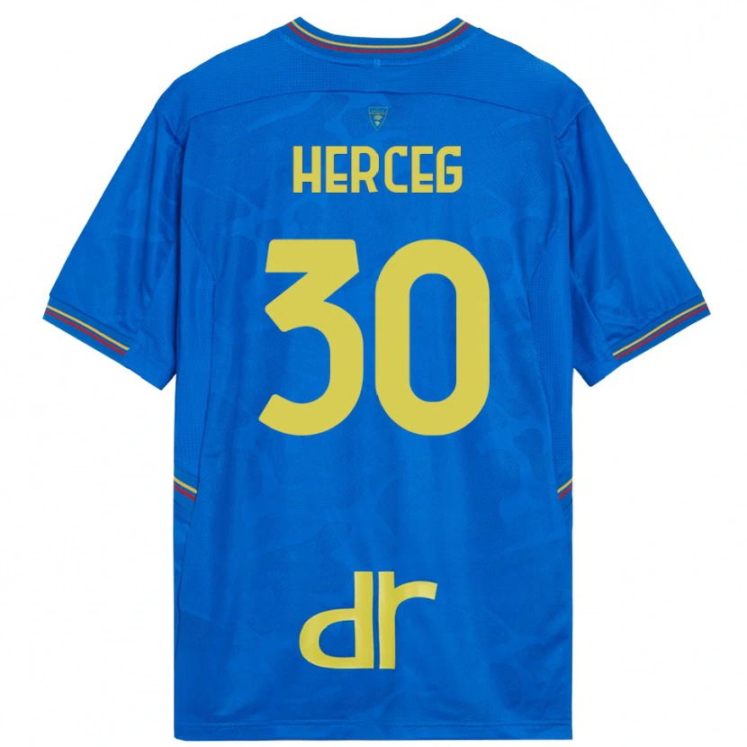 Danxen Kvinder Lovro Herceg #30 Kongeb Blå Brun Målmandstrøje 2025/26 Trøje T-shirt