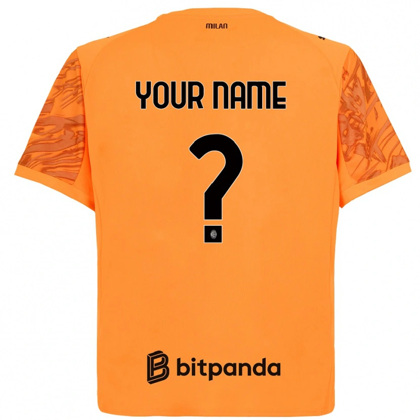 Danxen Kvinder AC Milan Orange Gul Sort Målmandstrøje 2025/26 Trøje T-shirt
