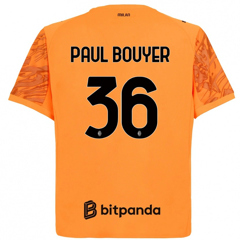 Danxen Kvinder Léo Paul Bouyer #36 Orange Gul Sort Målmandstrøje 2025/26 Trøje T-shirt