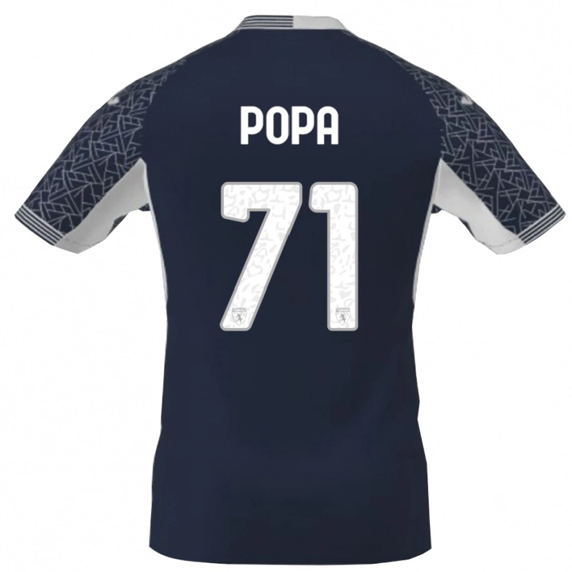 Danxen Kvinder Mihai Popa #71 Blå Sort Hvid Målmandstrøje 2025/26 Trøje T-shirt