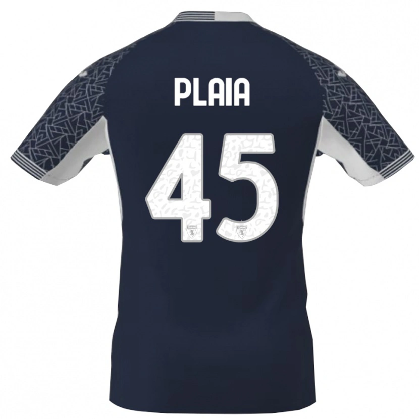 Danxen Kvinder Francesco Plaia #45 Blå Sort Hvid Målmandstrøje 2025/26 Trøje T-shirt