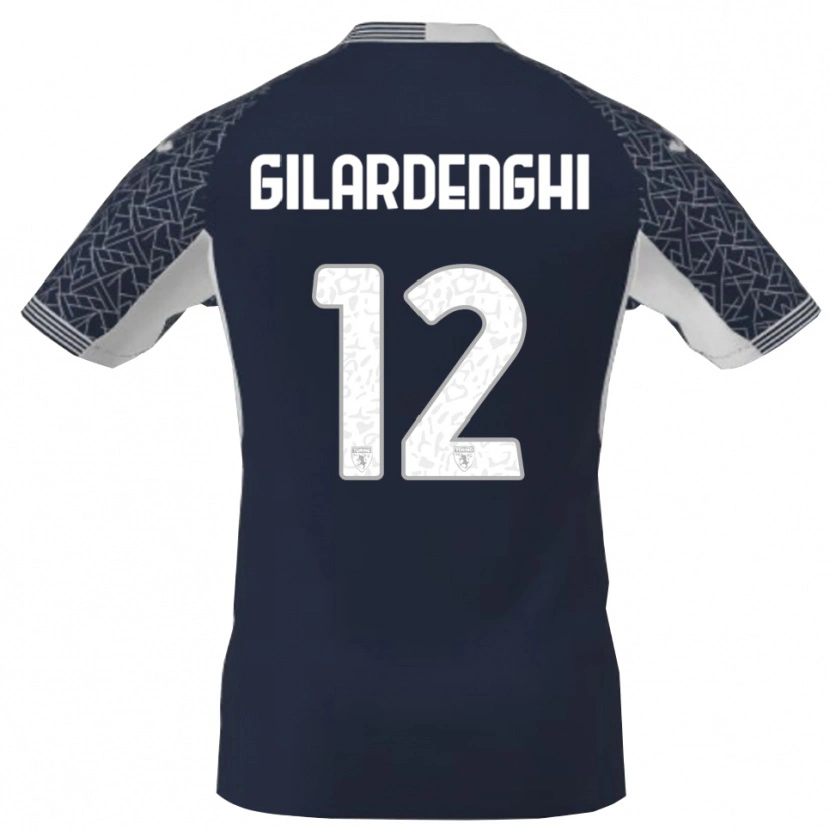 Danxen Kvinder Riccardo Gilardenghi #12 Blå Sort Hvid Målmandstrøje 2025/26 Trøje T-shirt