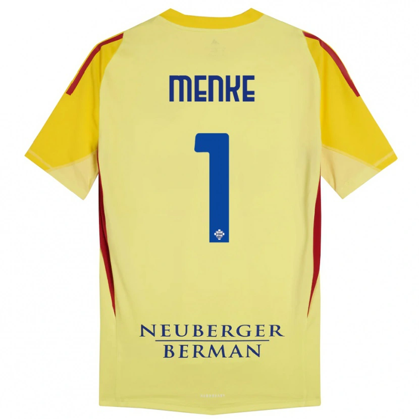 Danxen Kvinder Henrique Menke #1 Lysegul Sort Målmandstrøje 2025/26 Trøje T-shirt