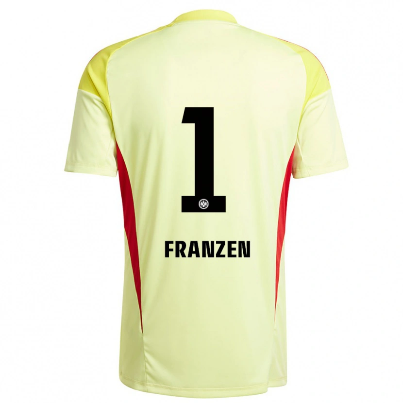 Danxen Kvinder Marlon Franzen #1 Lysegul Sort Målmandstrøje 2025/26 Trøje T-shirt