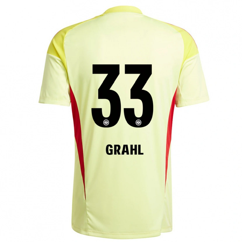 Danxen Kvinder Jens Grahl #33 Lysegul Sort Målmandstrøje 2025/26 Trøje T-shirt