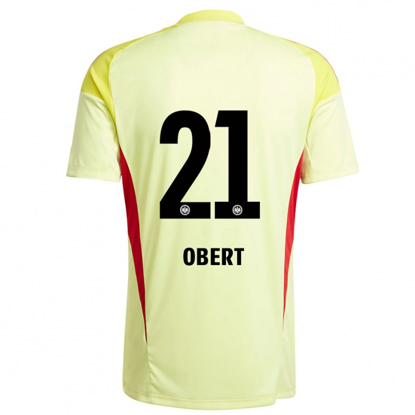 Danxen Kvinder Yuriy Obert #21 Lysegul Sort Målmandstrøje 2025/26 Trøje T-shirt