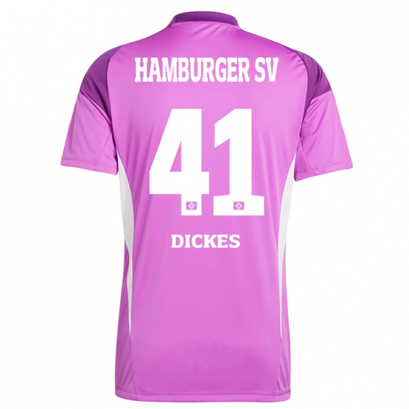 Danxen Kvinder Fernando Dickes #41 Lilla Hvid Lilla Målmandstrøje 2025/26 Trøje T-shirt