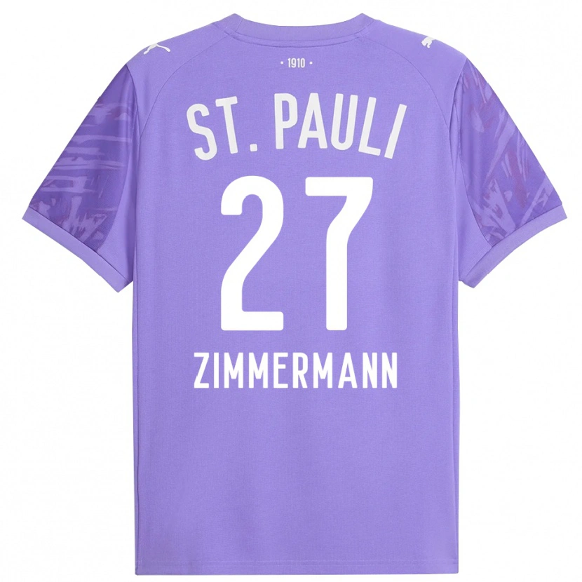 Danxen Kvinder Tara Zimmermann #27 Medium Lilla Sort Målmandstrøje 2025/26 Trøje T-shirt