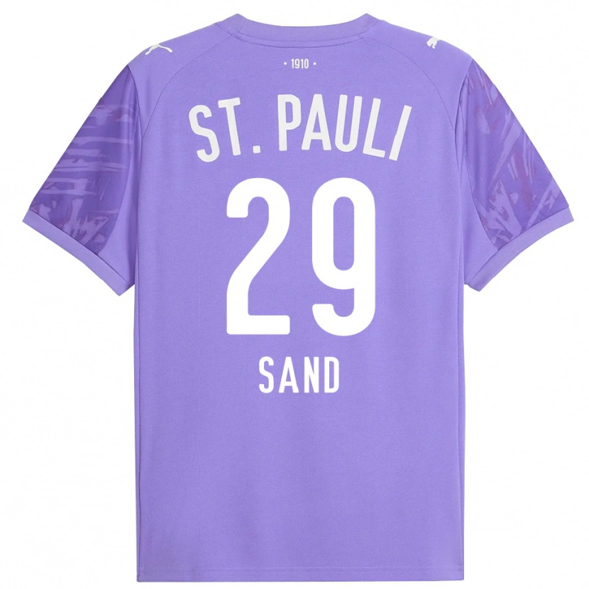 Danxen Kvinder Christoffer Sand #29 Medium Lilla Sort Målmandstrøje 2025/26 Trøje T-shirt