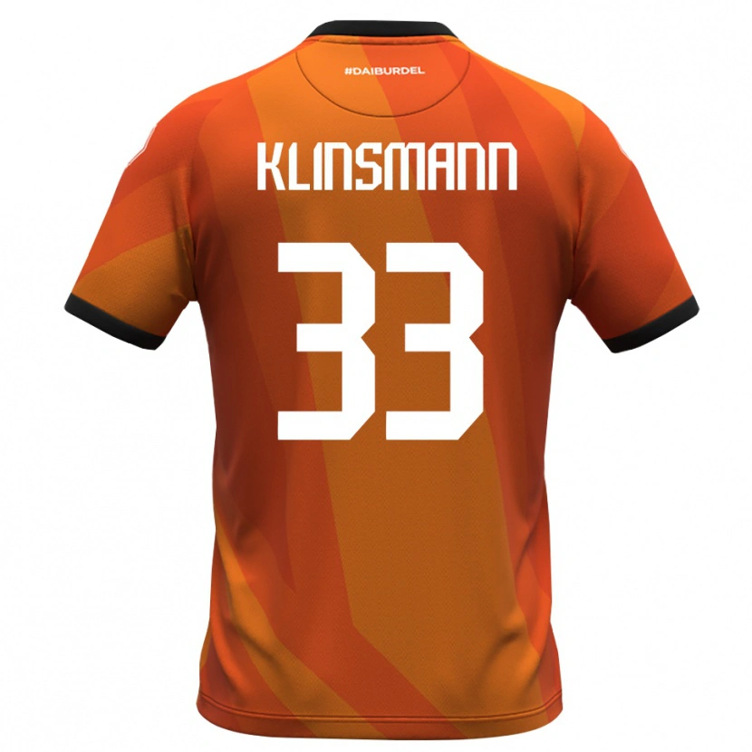 Danxen Kvinder Jonathan Klinsmann #33 Koral Hvid Sort Målmandstrøje 2025/26 Trøje T-shirt