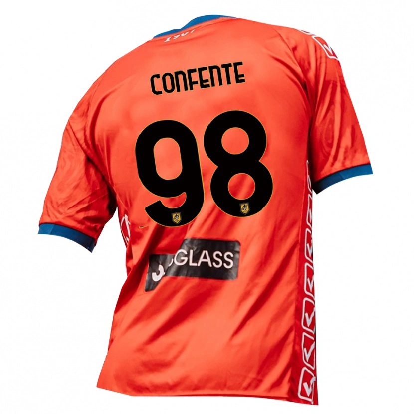 Danxen Kvinder Alessandro Confente #98 Rød Orange Målmandstrøje 2025/26 Trøje T-shirt